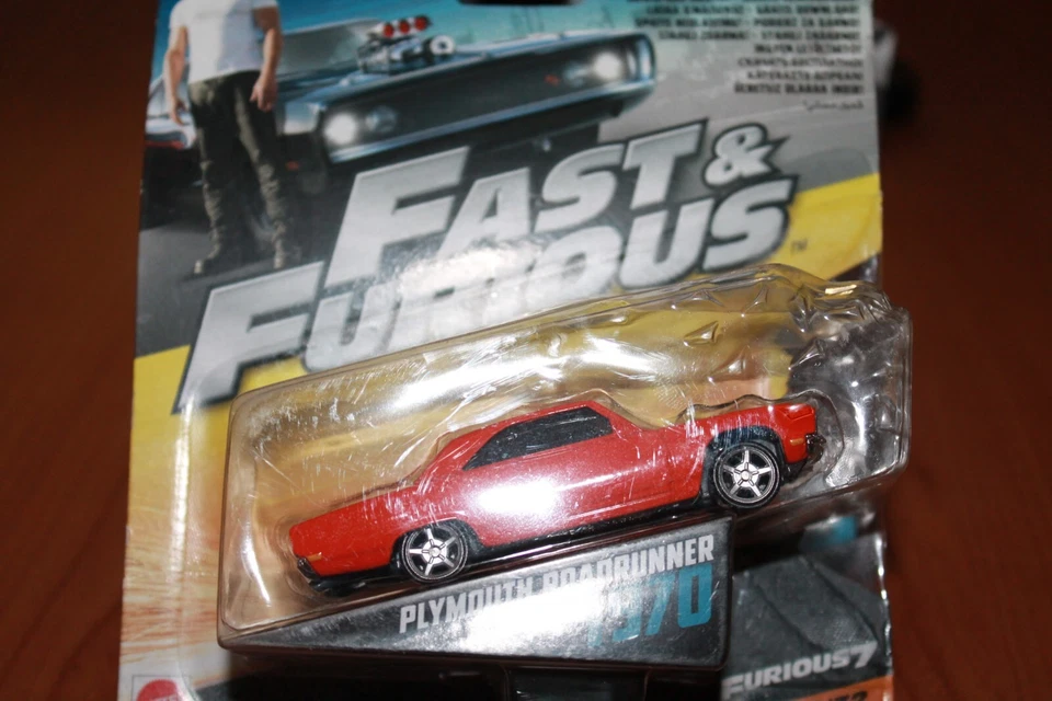 MATTEL FAST & FURIOUS PLYMOUTH ROADRUNNER 1970 COME NUOVO SU BLISTER