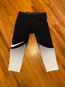 Collant da calcio Nike Dry da uomo Vapor Dri-Fit Pro nuove con etichette 833528 nero bianco XL 75$ - Foto 1 di 9