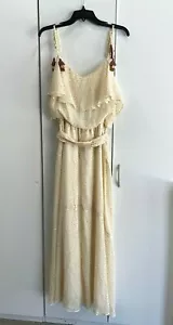 NEW! REBECCA MINKOFF 'Decklan' Ruffled Floral Maxi Dress, M - Off White Multi - Bild 1 von 11