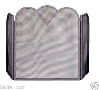 Pantalla de chimenea de hierro de bronce pesado tres pliegues UniFlame 58" de ancho x 34" de alto S-1640 nueva Foto 1 de 2