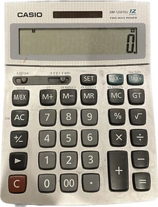 Casio DM-1200TEV Two Way Power Tax & Exchange Calculator 12 Digits Large Buttons - Picture 1 of 4