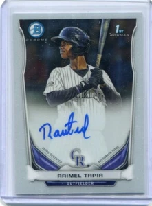 Bowman Chrome Raimel Tapia Base 2014 autógrafo automático - ¡¡Toronto Blue Jays!!! - Imagen 1 de 1