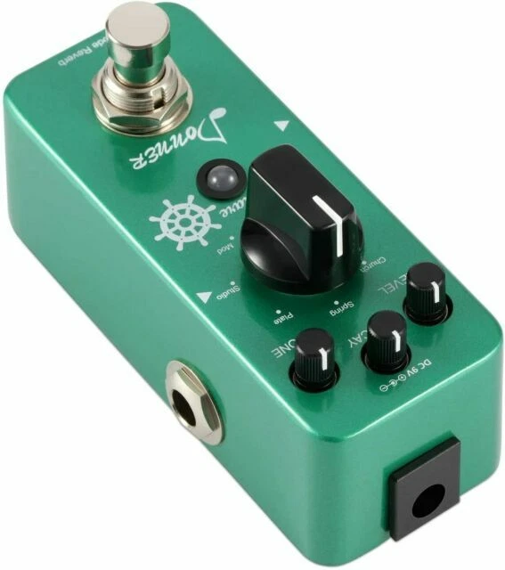 Donner EC965 Digital Reverb Guitar Effect Pedal Verb Square 7 Modes - Green