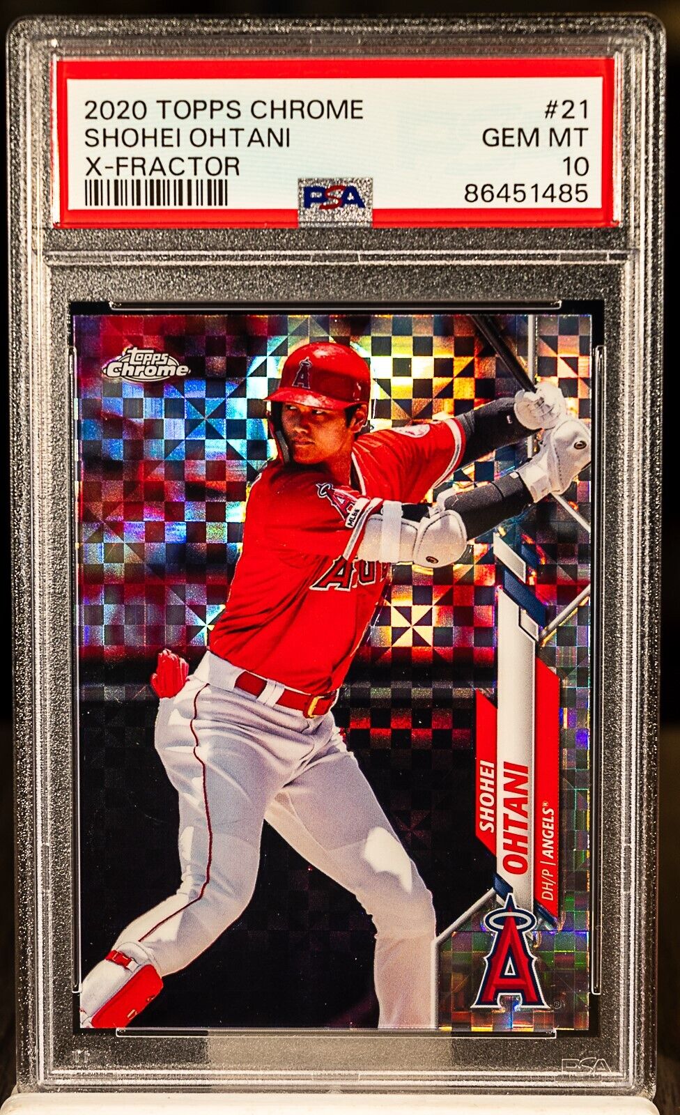 86451485 SHOHEI OHTANI 2020 Topps Chrome 21 X-Fractor PSA 10