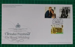 2018 The Royal Wedding Set Royal Mail FDC St Georges Chapel pmk and Stamp - Picture 1 of 2