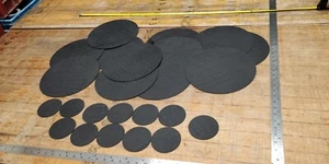 24x Black Reptile Print ButtSplit Leather COASTERS, 2.5mm Thick LOT A 124 - Picture 1 of 12