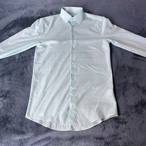 J. Ferrar Men’s Long Sleeve Button Up Light Blue Collar Shirt 14-14.5 32/33 S - Picture 1 of 11