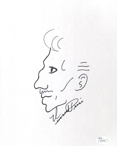 VINCENT PRICE HAND SIGNED ORIGINAL SELF-PORTRAIT DRAWING      VERY RARE      JSA Cover
