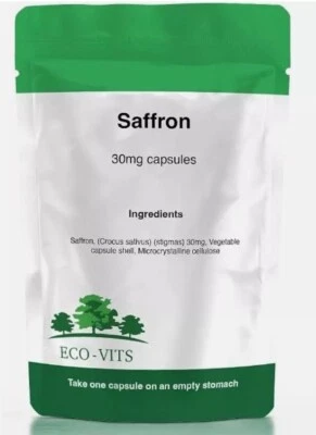 ECO-VITS Saffron 30mg High Strength Capsules – Mood Enhancement & Stress Relief Support