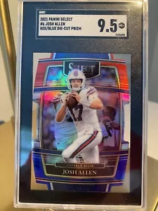 2021 Panini Select Josh Allen Red/Blue Die-Cut Prizm SGC 9.5 MT+ - Picture 1 of 2