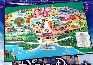 Neu mit Etikett Walt Disney World 50. Jahrestag Tresor Mickey Magic Kingdom Karte Tischset - Bild 1 von 2