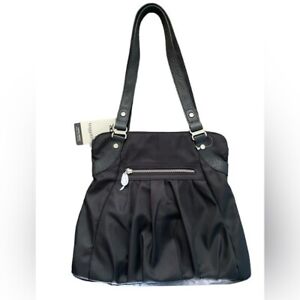 Baggallini Audrey Satchel Leather Trim Collection with Attached Wallet