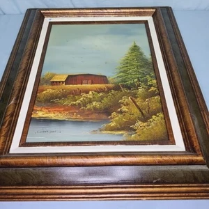 Everett Woodson Signed Certified Oil On Canvas Hand Carved Frame Painting - Picture 1 of 16