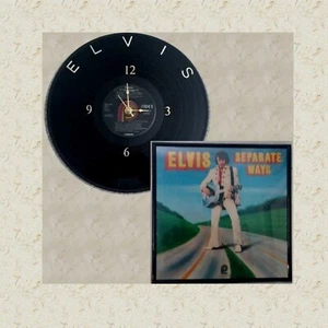 Orologio Elvis Record Riutilizzato e Copertina Album Incorniciata Modi Separati - Foto 1 di 8