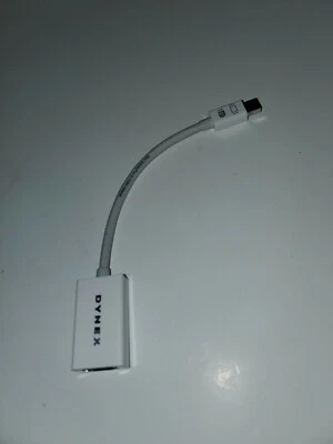 Dynex- Mini DisplayPort-to-HDMI Adapter - White with Dynex 6ft HDMI cable - Image 1 of 4