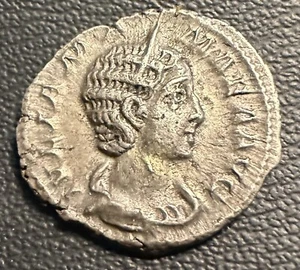 Denario de plata Julia Mamaea 232AD FECVND AVGVSTAE 20 mm 3,06 g con niño Severus - Imagen 1 de 2