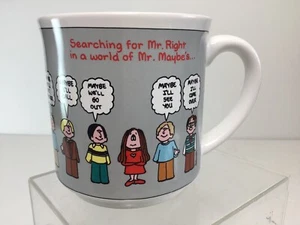 Vintage 12oz CATHY GUISEWITE - Searching For Mr Right - MUG Hot Tea Cup - Picture 1 of 7