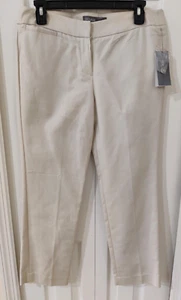 Donna Rico New York Women's Tan Cotton Ankle Pants NWT Size 6 - Picture 1 of 6