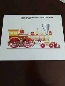 Mitsubishi CP-210U Color Printer SIGGRAPH 1992 Test Display Copy Train Print - Picture 1 of 4