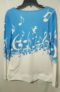 CLEARANCE DressFo Musical Cat Top Womens Sz 14 Oversize Fit 16-18 Blouse - Picture 1 of 8