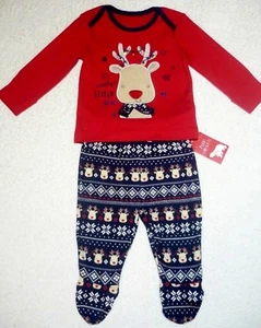 MAMAS KLEINES HIRSCH rot Weihnachten Rentier T-Shirt Pullover Hose Baby Outfit - Bild 1 von 3