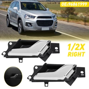 1/2x Right Side Inner Door Handle For Holden Captiva 5 Seater 2006~18 Chrome - Picture 1 of 33