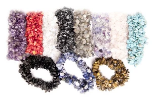 Wholesale Lot 8 Gemstone Chip Stretch Bracelet - Amethyst Turquoise Quartz etc. - Picture 1 of 8