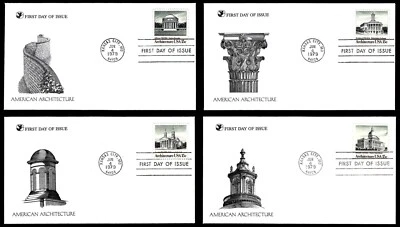 USA, SCOTT # 1779-1782, SET OF 4 READERS DIGEST FDC COVERS AMERICAN ARCHITECTURE - Image 1 of 4