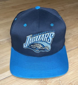 Vintage KMG New Era Jacksonville Jaguars ALT 90s Claw Logo Snapback Hat Cap NFL - Picture 1 of 10