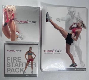 Turbo Fire Intense Cardio Conditioning, Advanced Classes & Starter Pack DVDs New - Imagen 1 de 2