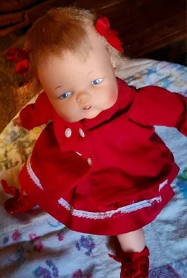 复古 Ideal 娃娃 Tiny Thumbelina 20 世纪 60 年代 14 英寸  — 第 1/4 张图片