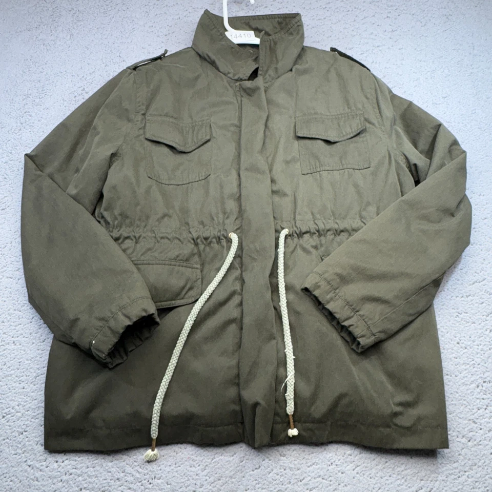 Jaqueta utilitária Brandy Melville feminina média militar Parka casaco italiano - Imagem 1 de 4