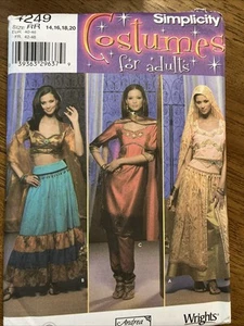 Simplicity 4249 Costume Sewing Pattern Sz 14-20 Belly Dance Gypsy Cosplay - Picture 1 of 1