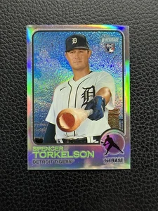 Spencer Torkelson 2022 Topps Heritage High Number #531 refractor cromado/673 radiocontrol - Imagen 1 de 2