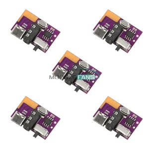 5pcs Type-C DC3.5V-5V 5W Mono Audio Amplifier Bluetooth Decoding Board TWS 3.5mm - Picture 1 of 20