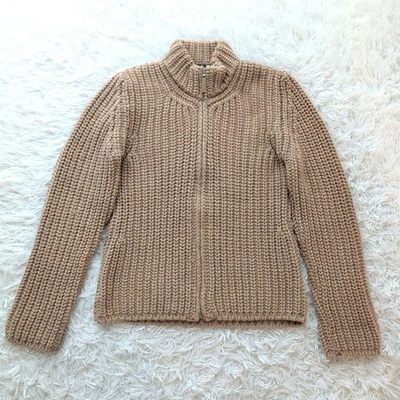 Dolce & Gabbana D&G Driver's Rib Knit Jacket Blouson Coat Women Size M Beige - Image 1 of 4