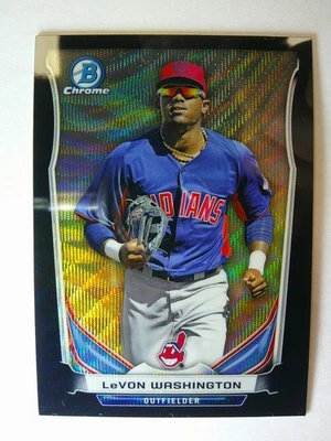 2014 Bowman Chrome - Prospects LeVon Washington #BCP17 Black Wave Refractor (RC) - Image 1 of 2