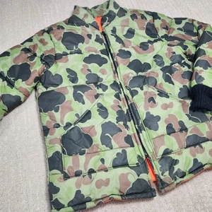 Vintage Walls Camo Jacket Men Large Blizzard Pruf Duck Camo Puffer 80s Frog - Picture 1 of 9