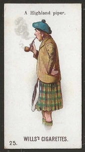 WILLS-DOUBLE MEANING 1898 (NO INSET)-#25- A HIGHLAND PIPER  - Picture 1 of 2