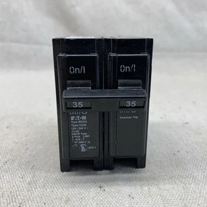Eaton BR235 Double Pole Circuit Breaker - Black 120/240Volt 35 Amp - Picture 1 of 4