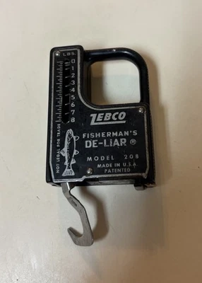 Cinta métrica vintage Zebco Fisherman's De-Liar modelo 208 escala de peso EE. UU. Foto 1 de 4