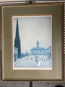 L. S LOWRY LIMITED EDITION PRINT -OLD TOWN HALL, MIDDLESBOROUGH -STAMPED 400/850 - Picture 1 of 7