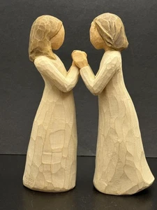 Pair of 2 Willow Tree Sisters by Heart Figurines Demdaco Susan Lordi 2000 No Box - Picture 1 of 7