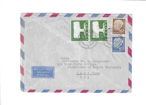 DEUTSCHLAND 1958 Brief verschickt von Neustadt nach USA - Bild 1 von 2