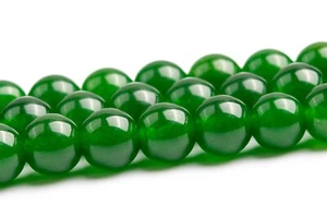 6 mm Tiefgrün Jade Perlen Rund Edelstein Lose Perlen - Bild 1 von 4