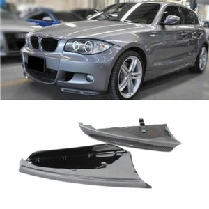 Carbon Fiber Front Bumper Splitters Lip Fit For BMW E87 M Sport Hatchback 07-10 - Picture 1 of 9