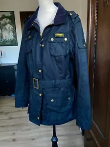 Barbour International Wachsjacke Gr. 44 Schwarz WIE NEU! Biker Outdoor Jacke - Bild 1 von 22