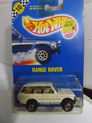 1991 Hotwheels Blue Card White Range Rover Card # 103 Speed Points  1/64 Scale - Image 1 of 4