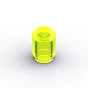 Lego 10x Rundstein 1x1 round brick stud open 3062b transparent neon grün - Picture 1 of 1