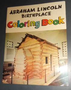 1969 ABRAHAM LINCOLN BIRTHPLACE COLORING BOOK UNUSED DEXTER PRESS - Picture 1 of 6